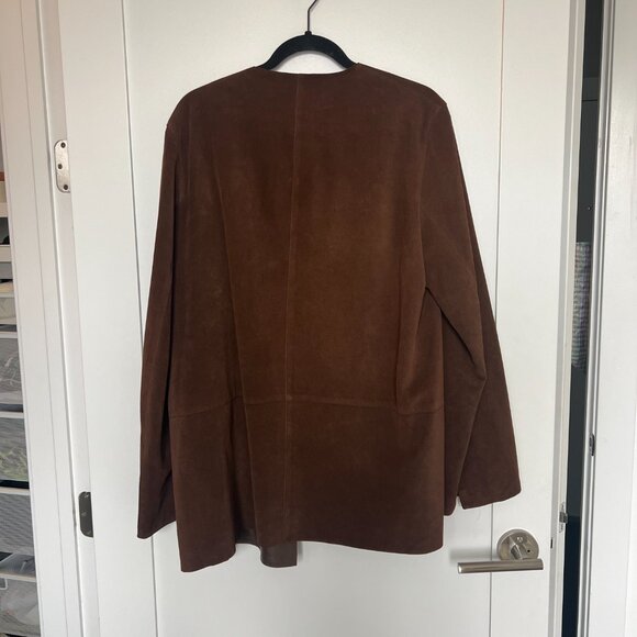 Toteme Brown suede double breasted jacket - Picture 6 of 7